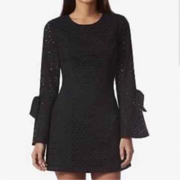 NWT - Anthropologie | Avec Les Filles Black Eyelet Dress - Size Medium - Picture 1 of 2